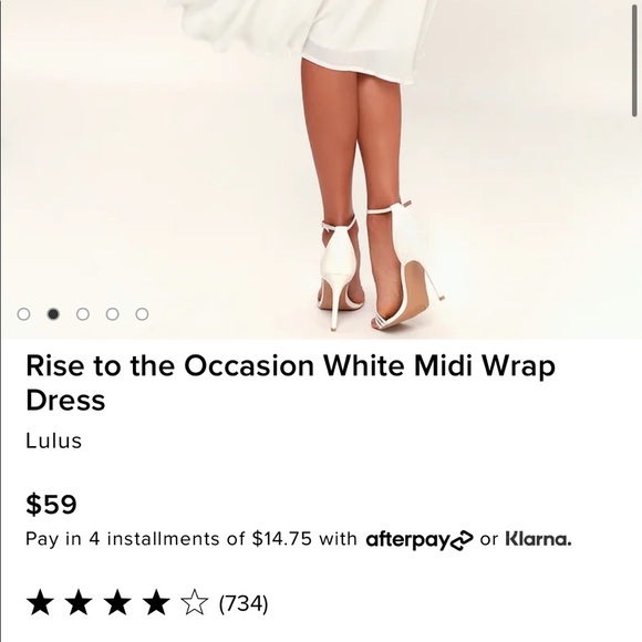 Lulus midi wrap white dress - Picture 4 of 4